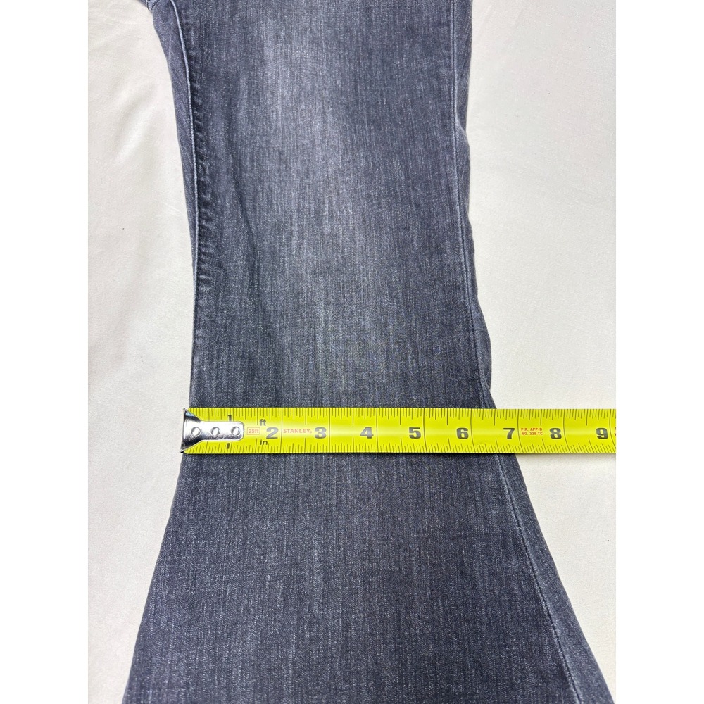We The Free People Just Float On Flare Jeans Black Button Fly Raw Hem W29x L30 - Picture 10 of 12